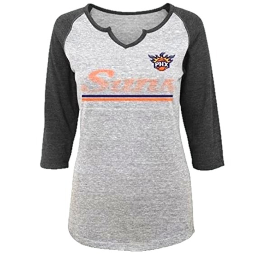 NBA Junior Girls Over the Line Phoenix Suns 3/4 Tee Shirt Black/Gray Size 3(3/5)